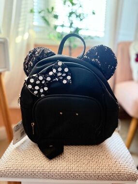 Disney Sequin Ear Mini Backpack with Polka Dot Bow